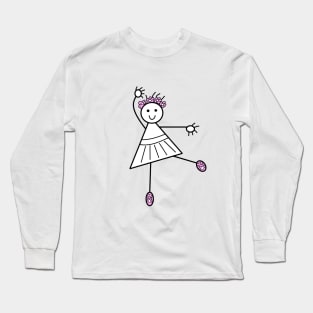 Cute Ballet Dancer Girl Long Sleeve T-Shirt